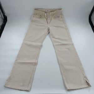 Pull & Bear cream denim pants
